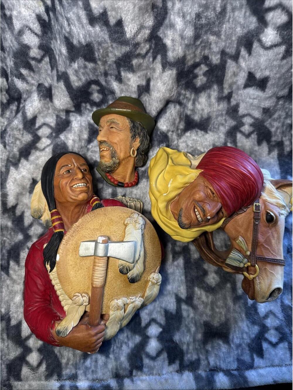 1967 BOSSONS 'Tibetan' CHALKWARE HANGING PLAQUE, CONGLETON Cheyenne Lot